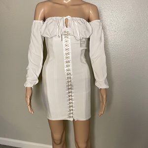 Off The Shoulder Milk Maid Dress